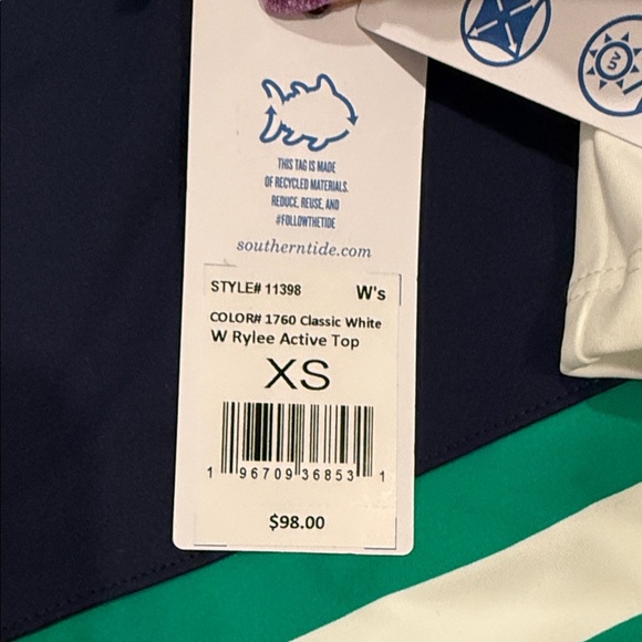 Southern Tide blue, green and white tennis/golf skort with Ralyee matching top. - Picture 9 of 10